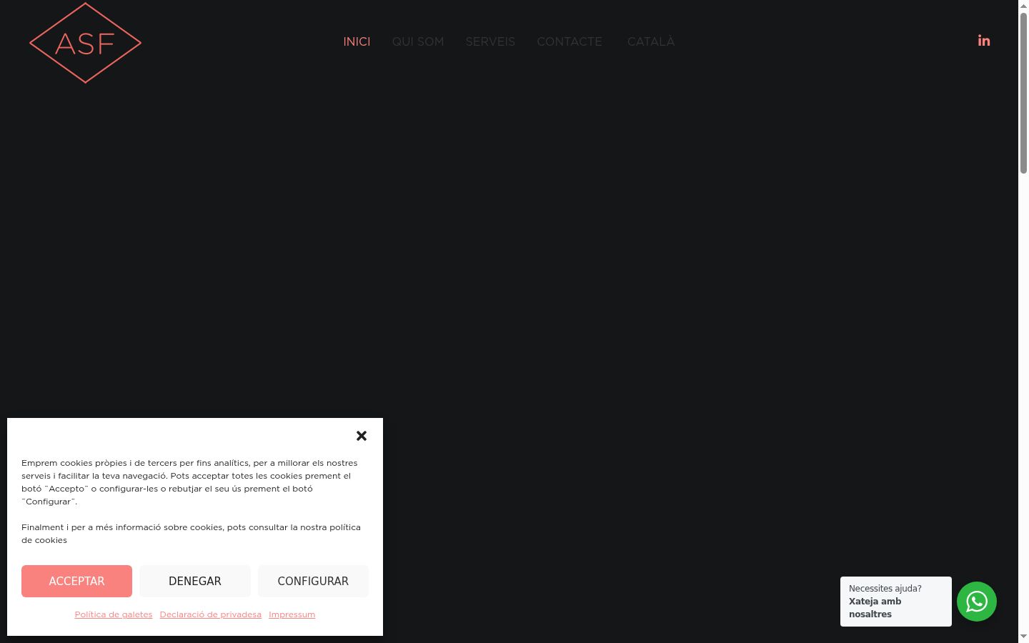 Screenshot des Einwilligungsbanners vor jeglicher Interaktion