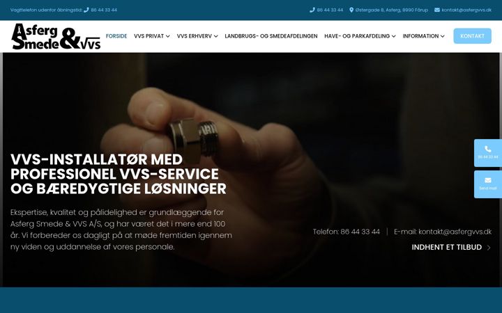 Screenshot van asfergvvs.dk
