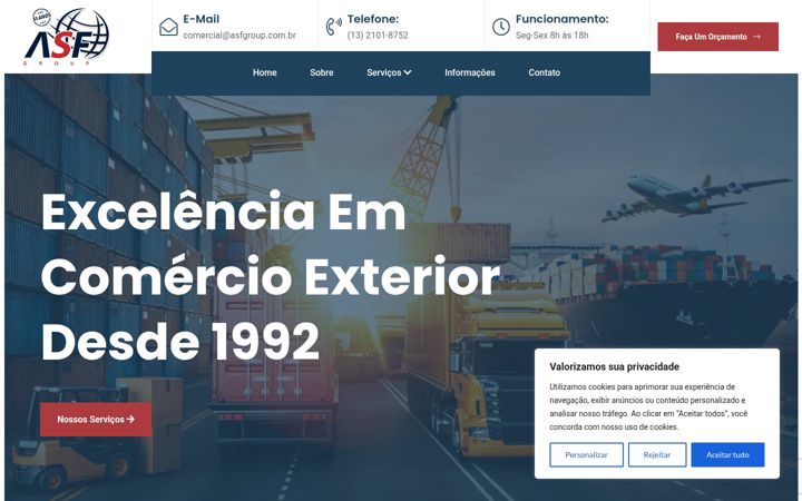 Screenshot of asfgroup.com.br