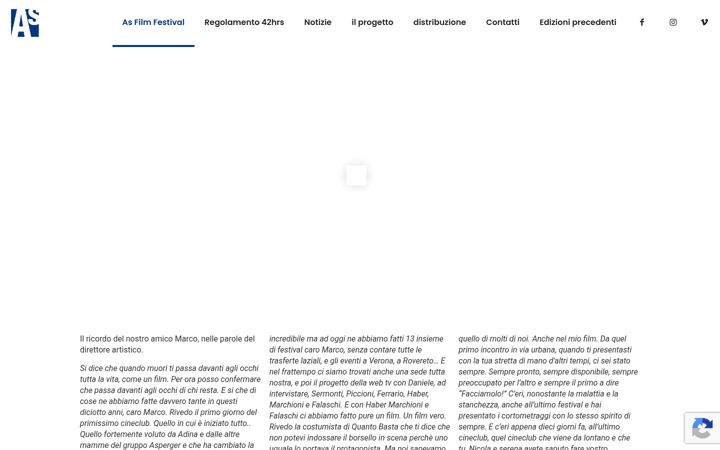 Screenshot of asfilmfestival.org