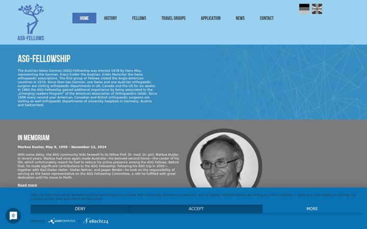 Screenshot of asg-fellows.de