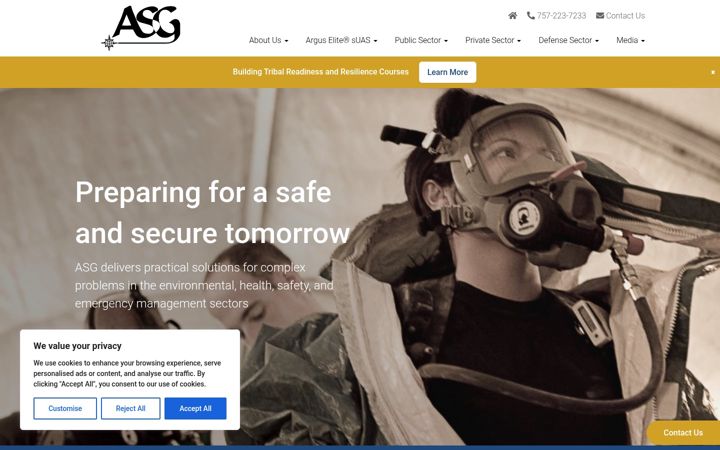 Screenshot of asg-inc.org