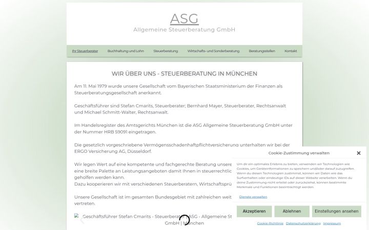 Екранна снимка на asg-steuerberater.biz
