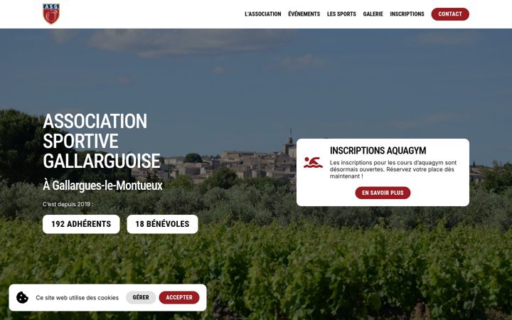 Screenshot of asgallarguoise.fr