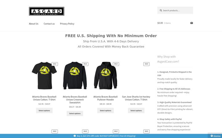 Screenshot of asgardcase.com