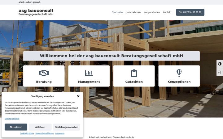 Skjámynd af asgbauconsult.de