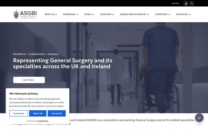 Screenshot of asgbi.org.uk