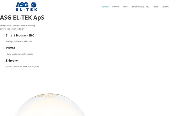 Screenshot di asgeltek.dk