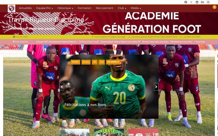 Screenshot of asgenerationfoot.com
