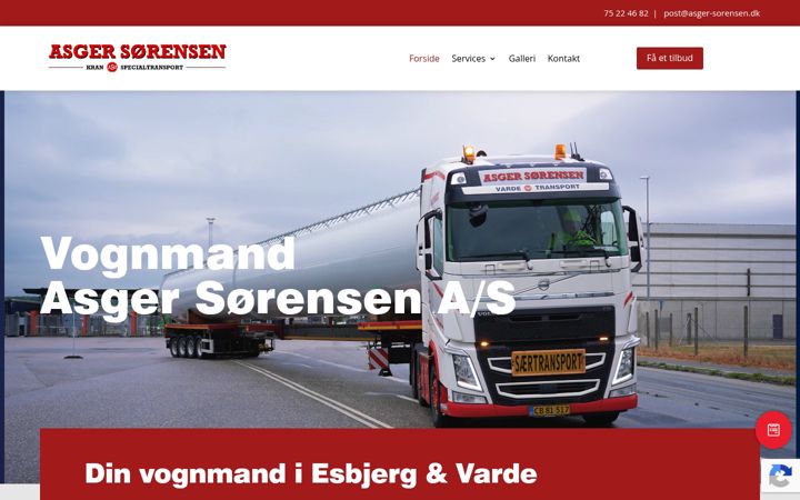 Screenshot of asger-sorensen.dk