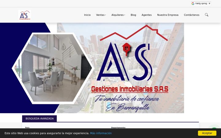 Ekrānuzņēmums no asgestionesinmobiliarias.com