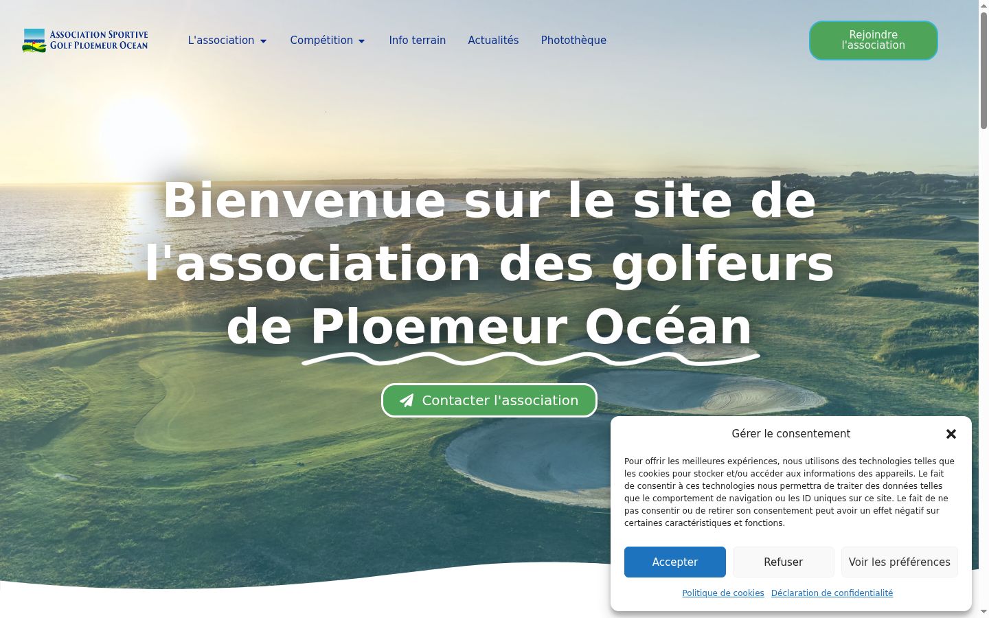 Screenshot del banner di consenso mostrato prima di qualsiasi interazione