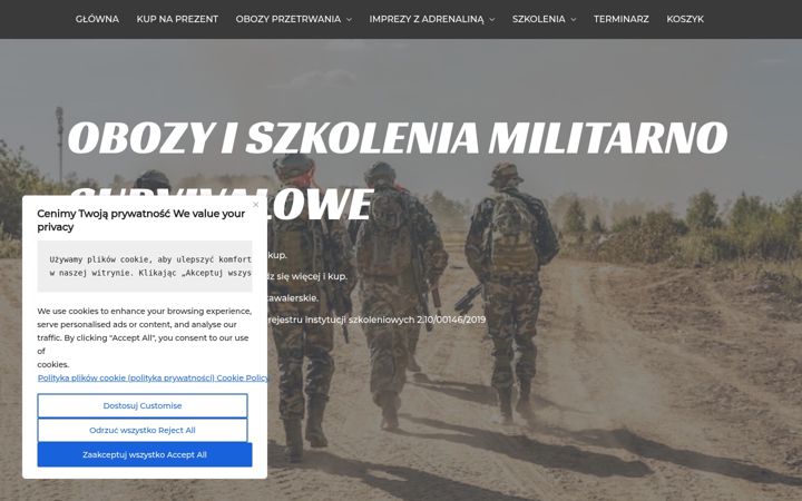 Ekrano kopija asgpredators.pl