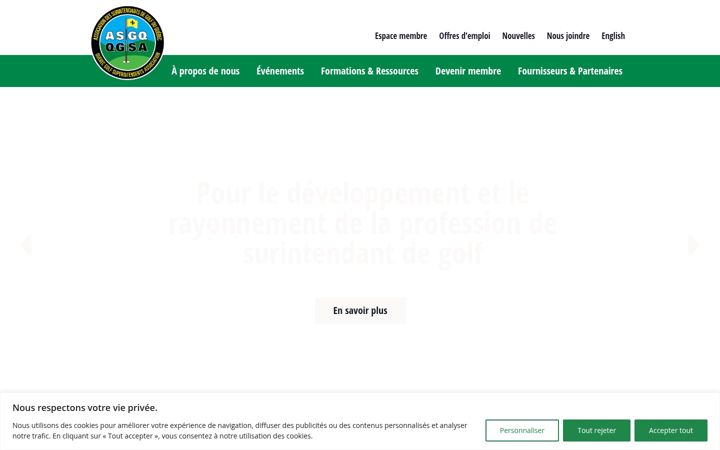 Screenshot of asgq.org