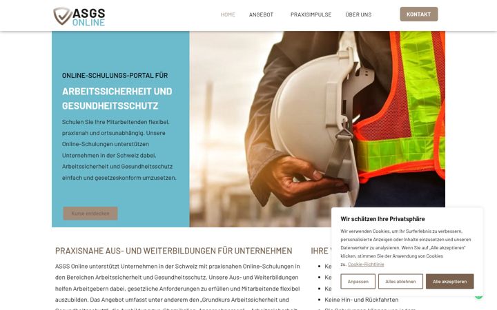 Screenshot of asgs-online.ch