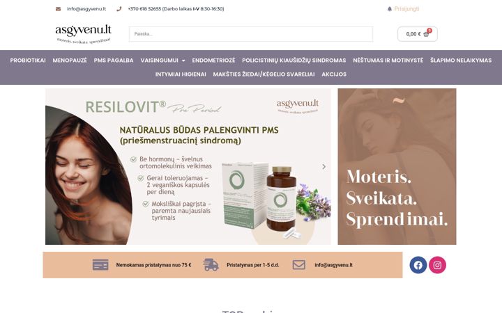 Screenshot ta' asgyvenu.lt