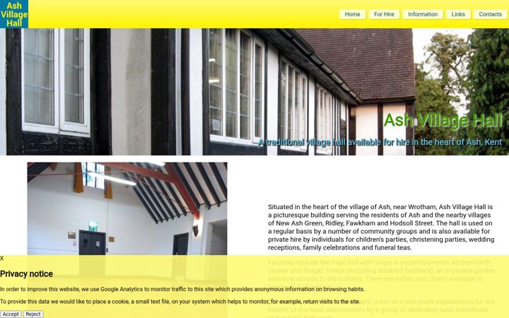 Screenshot of ash-hall.org.uk