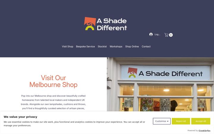 Screenshot of ashadedifferentbymaggie.co.uk