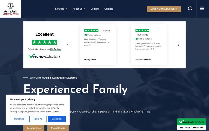 Screenshot of ashandash.co.uk