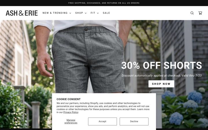 Screenshot of ashanderie.com