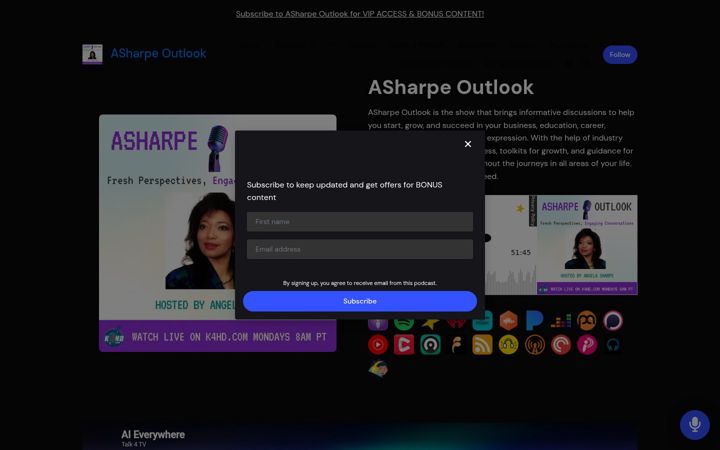 Screenshot von asharpeoutlook.com
