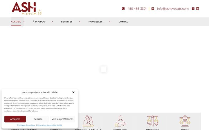Screenshot of ashavocats.com