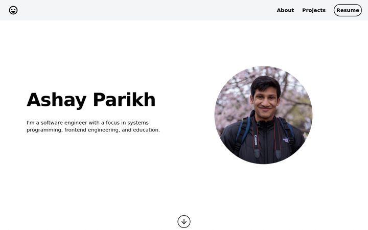 Screenshot of ashayp.com