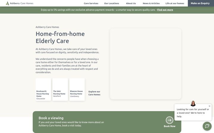 Screenshot of ashberry-care-homes.co.uk