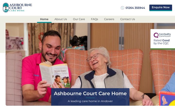 Screenshot of ashbournecourt.co.uk