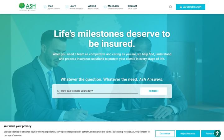 Zrzut ekranu ashbrokerage.com