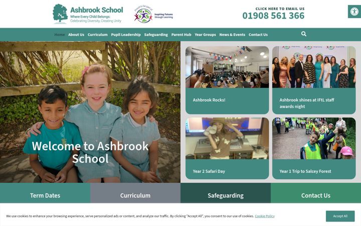 Captura de pantalla de ashbrookschool.co.uk