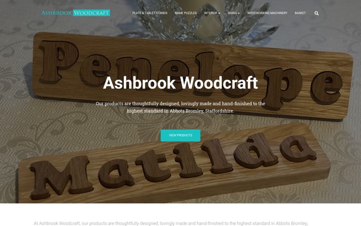 Captura de pantalla de ashbrookwoodcraft.co.uk