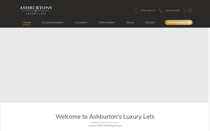 Screenshot of ashburtonsluxurylets.com