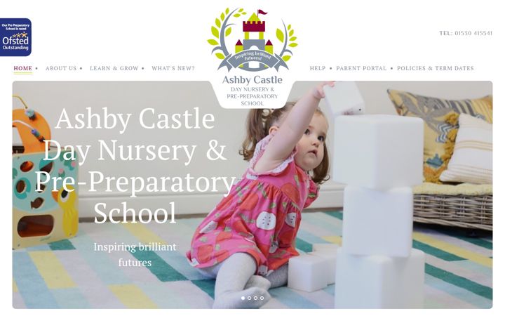 Screenshot of ashbycastledaynursery.co.uk