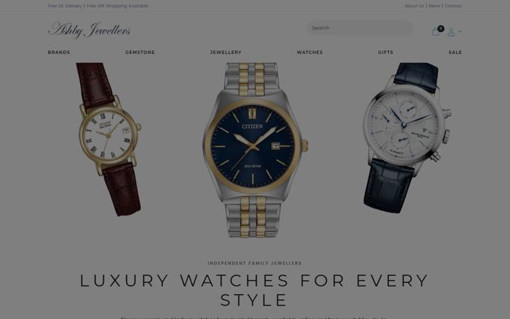 Екранна снимка на ashbyjewellers.co.uk