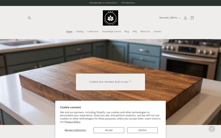 Екранна снимка на ashchoppingboard.uk