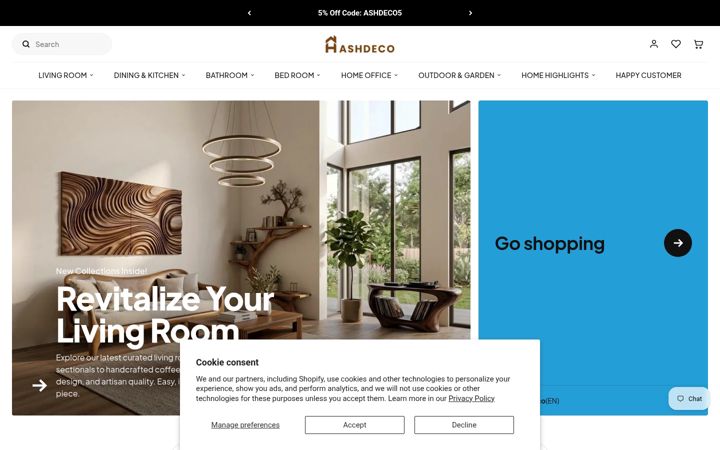 Screenshot of ashdeco.com