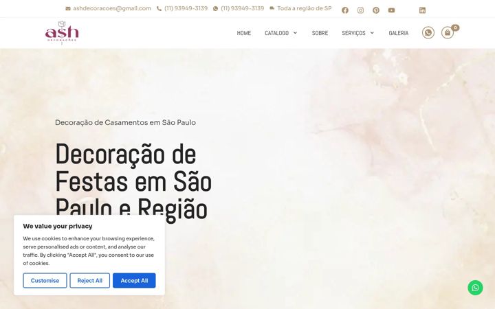 Screenshot of ashdecoracoes.com.br
