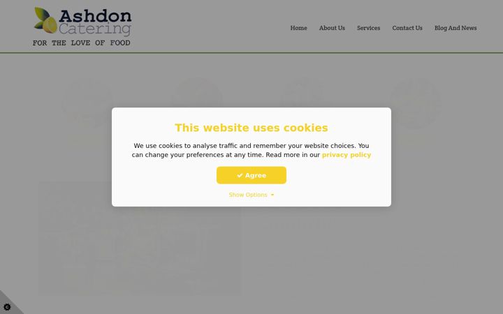 Екранна снимка на ashdoncatering.co.uk