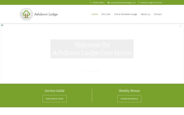 Screenshot stránky ashdownlodge.co.uk