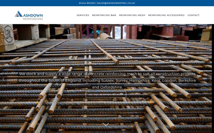 Screenshot of ashdownreinforcing.com