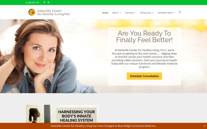 Skærmbillede af ashevillehealthyliving.com