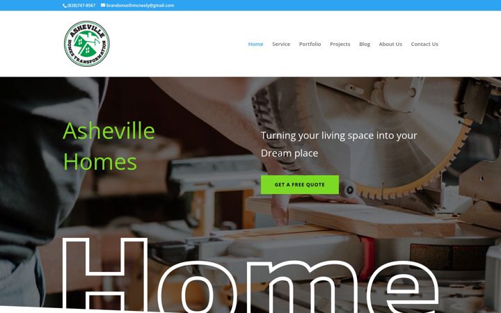Skærmbillede af ashevillehomestransformation.com