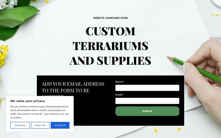Screenshot of ashevilleterrariums.com