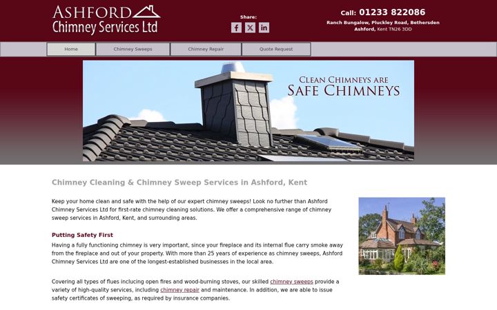 Screenshot of ashfordchimneyservices.co.uk