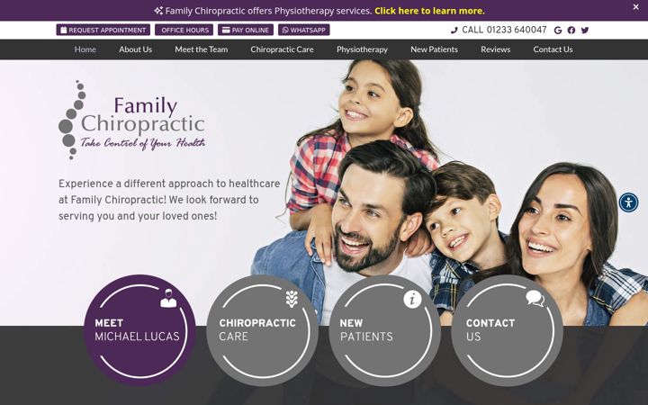 Screenshot του ashfordfamilychiropractic.co.uk