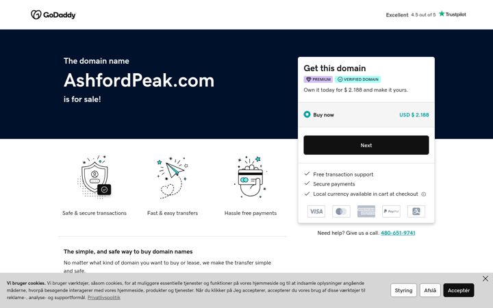 Captură de ecran a ashfordpeak.com