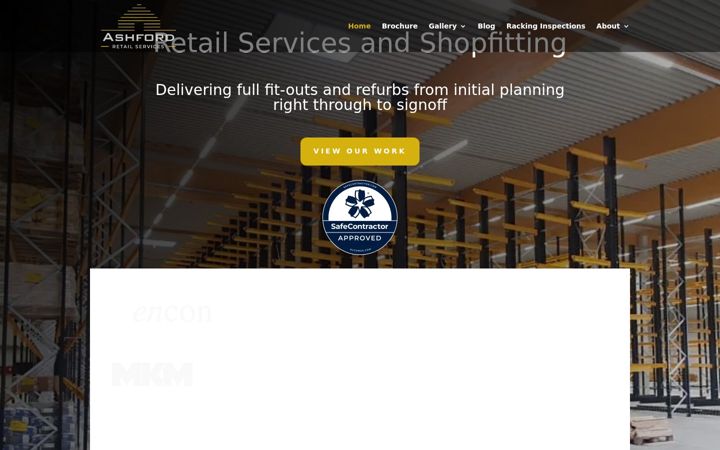 Captură de ecran a ashfordretailservices.co.uk