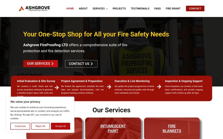 Screenshot του ashgrovefireproofing.ie