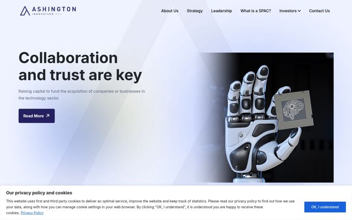 Screenshot of ashingtoninnovation.com